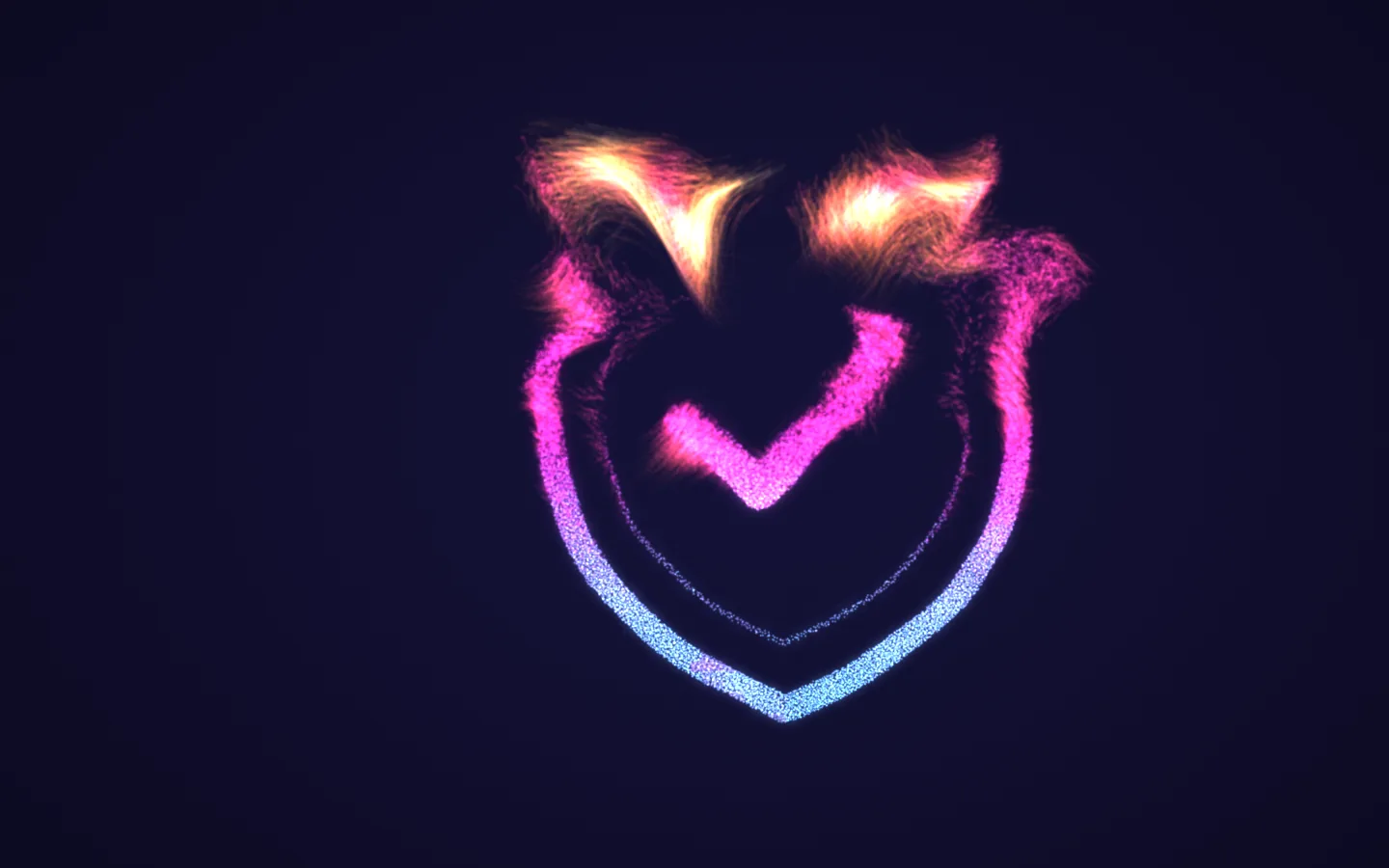Particles forming a shield, hot ones still streaming in